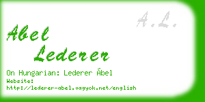abel lederer business card